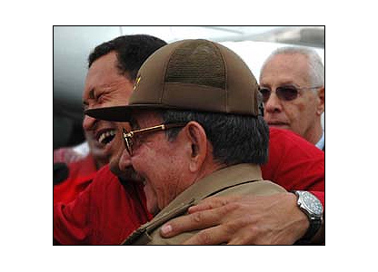 Raul Castro Chavez y Fidel se reunen en la Habana 